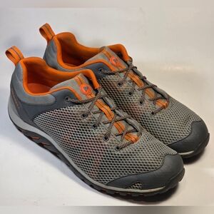 Merrell Men's Rapid Bow Gray Orange Mesh Trail Hiking Shoes Sneakers Size 10
